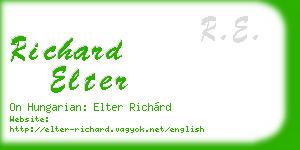 richard elter business card